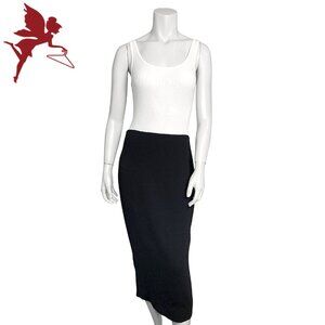 DIANE VON FURSTENBERG Black Midi Pencil Skirt